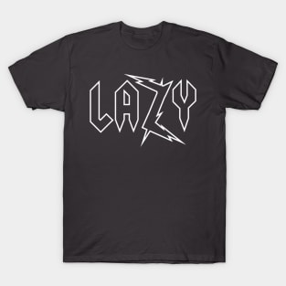 Lazy Vintage Rock Lightening Bolt Design Classic T-Shirt
